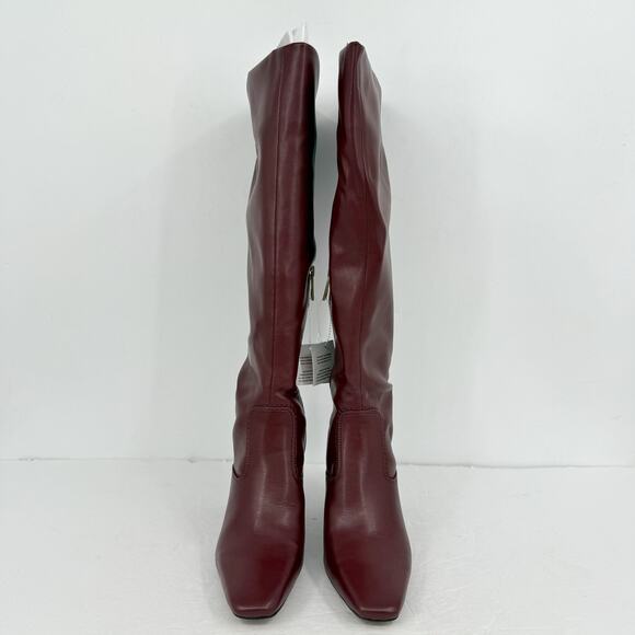 Franco Sarto Womens Bowman Knee High Boots US 7.5 M Wide Calf Red NIB - Picture 6 of 11